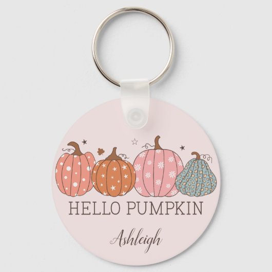 Schattigeste Hallo pastel Sleutelhanger (Voorkant)