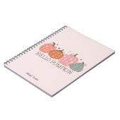 Schattigeste Hallo pompoen gepersonaliseerd Notitieboek (Linkerzijde)