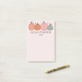 Schattigeste Hallo pompoen gepersonaliseerd Post-it® Notes (Op bureau)