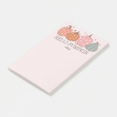 Schattigeste Hallo pompoen gepersonaliseerd Post-it® Notes (Schuin)
