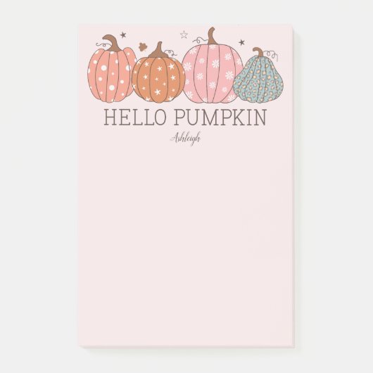 Schattigeste Hallo pompoen gepersonaliseerd Post-it® Notes (Voorkant)