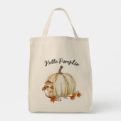 Schattigeste Hallo Pumpkin Mushroom Cosy Fall Leav Tote Bag (Achterkant)