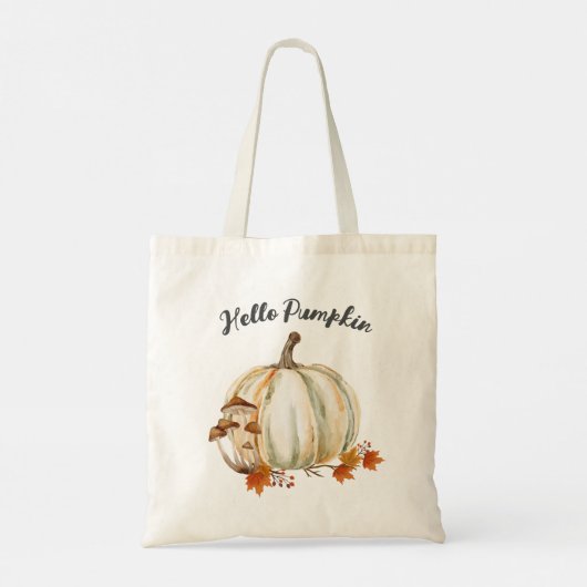 Schattigeste Hallo Pumpkin Mushroom Gezellige Herf Tote Bag (Achterkant)