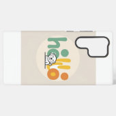 Schattigeste Hallo pup "?" mobiel Hoesje Samsung Galaxy Hoesje (Achterkant horizontaal)