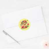 Schattigeste hallo ronde sticker (Envelop)