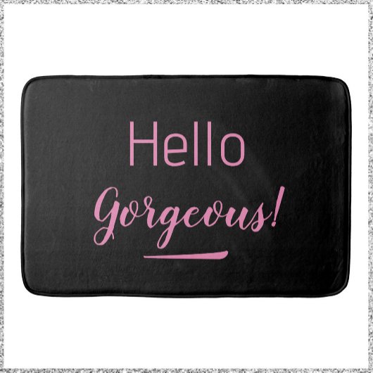 Schattigeste Hallo Roze & Zwart Badmat