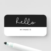 Schattigeste Hallo script - Mijn naam is Dry Erase Naamplaatje (In situ)