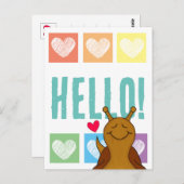 Schattigeste Hallo slak regenboog hart | Briefkaart (Voorkant / Achterkant)