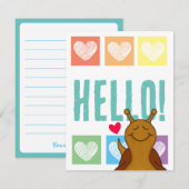 Schattigeste Hallo slak regenboog hart | Notitiekaartje (Voorkant / Achterkant)