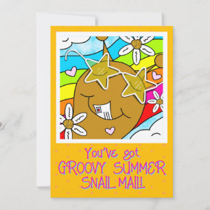 Schattigeste Hallo Snail Groovy Summer Mail Kaart
