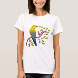 Schattigeste Hallo Spring Bird T-shirt voor haar |