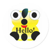Schattigeste Hallo Sticker gezicht