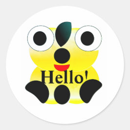 Schattigeste Hallo Sticker gezicht
