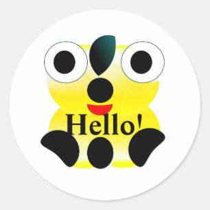 Schattigeste Hallo Sticker gezicht