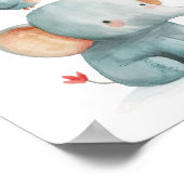 Schattigeste Hallo Waterverf olifantsvogel Poster (Hoek)