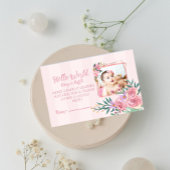 Schattigeste Hallo wereld Luier Raffle voor meisje Informatiekaartje