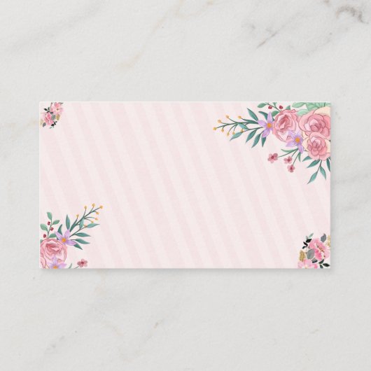 Schattigeste Hallo wereld Luier Raffle voor meisje Informatiekaartje (Achterkant)