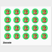 Schattigeste hallo zomer puppy ronde sticker (Vel)