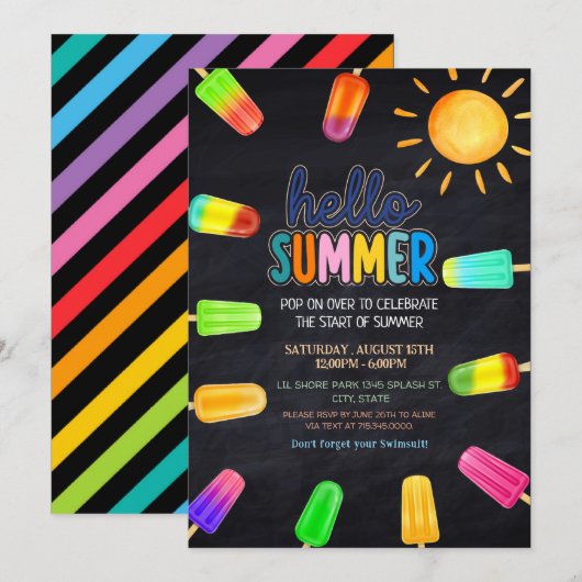 Schattigeste Hallo zomerfeest Kaart (Voorkant / Achterkant)