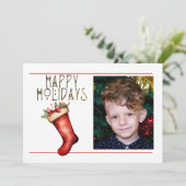 Schattigeste PRETTIGE FEESTDAGEN 1 Foto Feestdagenkaart (Staand voorkant)