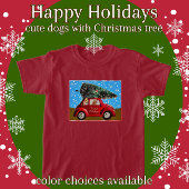 Schattigeste Prettige feestdagen Deogs met Kerstbo T-shirt