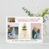 Schattigeste Prettige feestdagen Funny Dog Cat Feestdagenkaart (Staand voorkant)