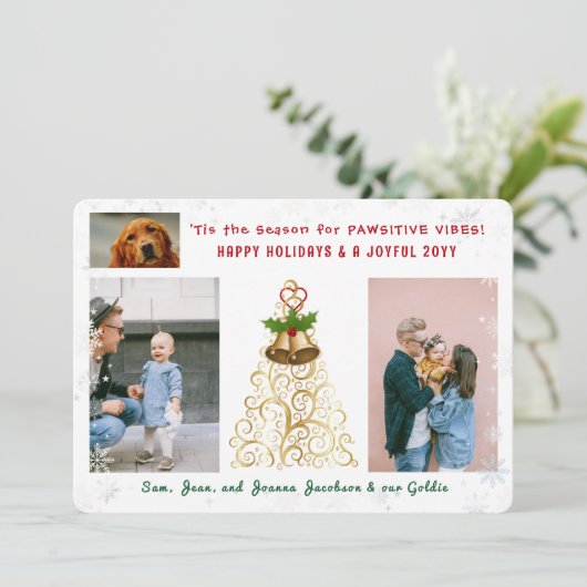 Schattigeste Prettige feestdagen Funny Dog Cat Feestdagenkaart (Staand voorkant)