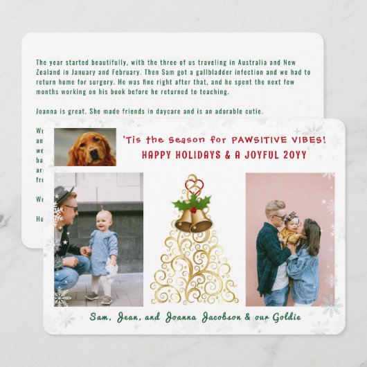 Schattigeste Prettige feestdagen Funny Dog Cat Feestdagenkaart (Voorkant / Achterkant)