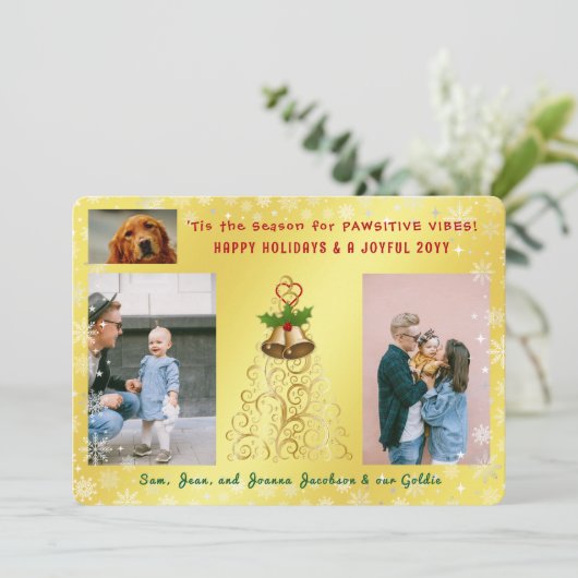 Schattigeste Prettige feestdagen Funny Dog Cat Feestdagenkaart (Staand voorkant)