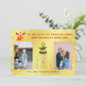 Schattigeste Prettige feestdagen Funny Rudolph 2 F Feestdagenkaart (Staand voorkant)