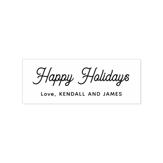 Schattigeste Prettige feestdagen Gezegde script Rubberstempel (Afrduk)