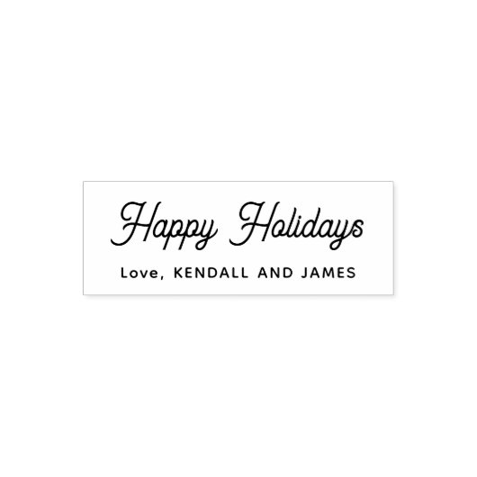 Schattigeste Prettige feestdagen Gezegde script Zelfinktende Stempel (Design)