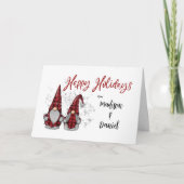 Schattigeste Prettige feestdagen Gnome Red Buffalo (Voorkant)