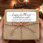 Schattigeste Prettige feestdagen hartscript Etiket