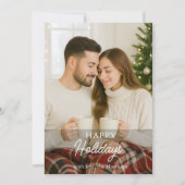 Schattigeste Prettige feestdagen Kaart foto van he (Voorkant)