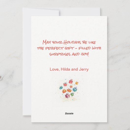 Schattigeste Prettige feestdagen Kaart retro (Achterkant)