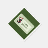 Schattigeste Prettige feestdagen kerstkat - Servet (Hoek)