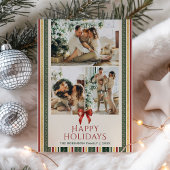 Schattigeste Prettige feestdagen minimale strepen Feestdagenkaart