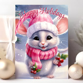 Schattigeste Prettige feestdagen Muis in Santa Hat