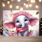 Schattigeste Prettige feestdagen olifant in Scarf