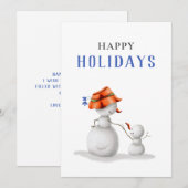 Schattigeste Prettige feestdagen oma Snowman Feestdagenkaart (Voorkant / Achterkant)