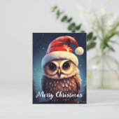 Schattigeste Prettige feestdagen Owl (Staand voorkant)