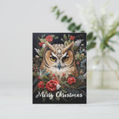 Schattigeste Prettige feestdagen Owl (Staand voorkant)