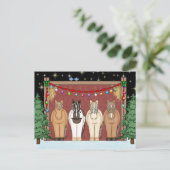 Schattigeste Prettige feestdagen Paard Herd (Staand voorkant)