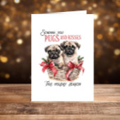 Schattigeste Prettige feestdagen Pugs hond Kerst