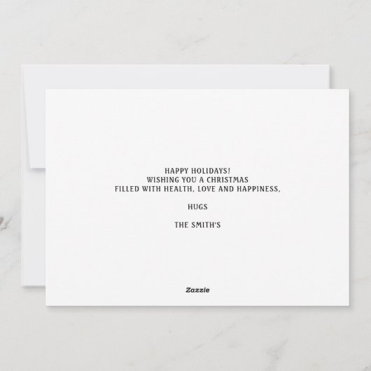 Schattigeste Prettige feestdagen rendier sneeuwman Feestdagenkaart (Achterkant)