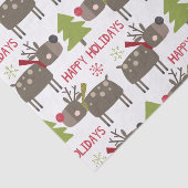 Schattigeste Prettige feestdagen rendieren Kerst Tissuepapier (Detail)