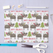 Schattigeste Prettige feestdagen rendieren Kerst Tissuepapier (Craft)