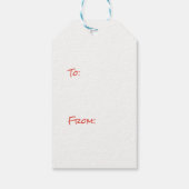 Schattigeste Prettige feestdagen retro Cadeaulabel (Achterkant)