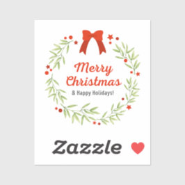 Schattigeste Prettige feestdagen rode vrolijke ker Sticker